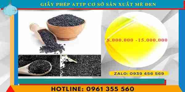Cách thức xin giấy phép an toàn thực phẩm cơ sở sản xuất mè đen
