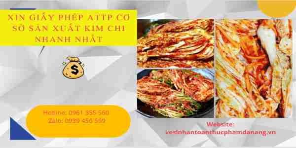 Thủ tục làm Giấy phép an toàn thực phẩm kim chi
