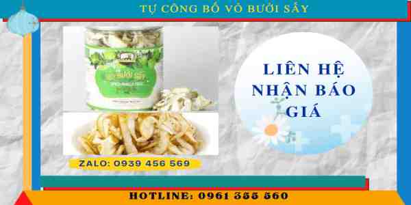 Chi phí tự công bố vỏ bưởi sấy