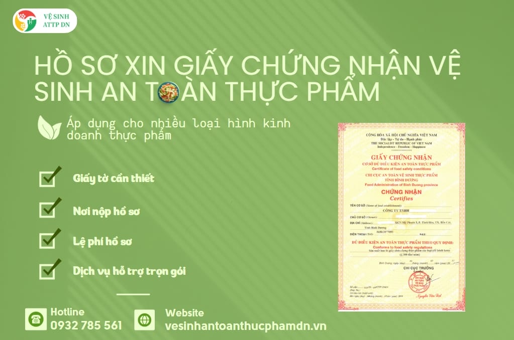 Hồ sơ xin giấy chứng nhận VSATTP
