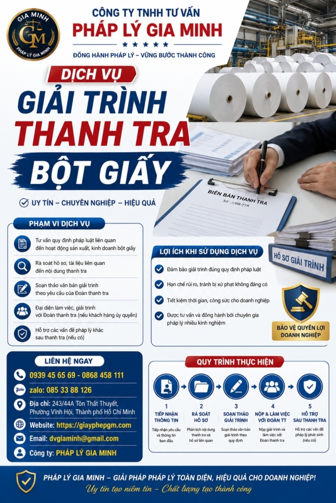 Dịch vụ giải trình thanh tra bột giấy