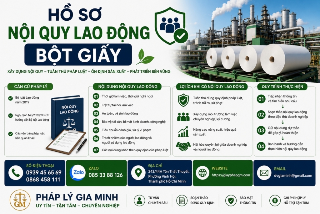 Hồ sơ nội quy lao động bột giấy