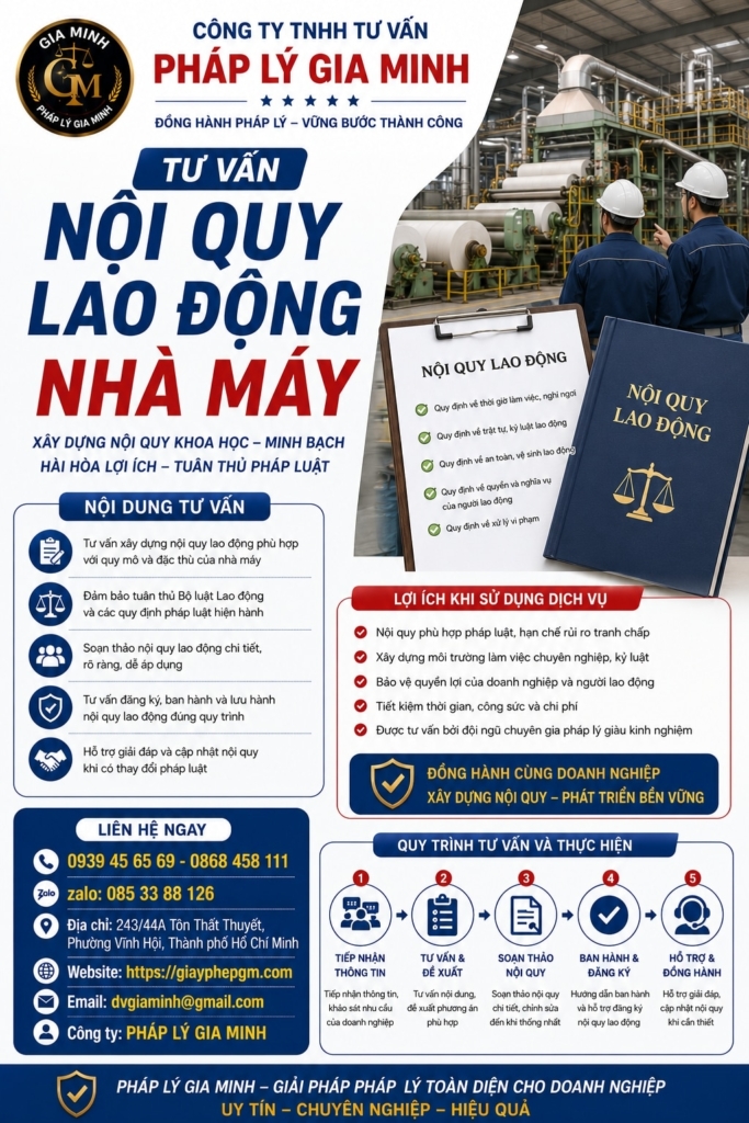 Tư vấn nội quy lao động nhà máy