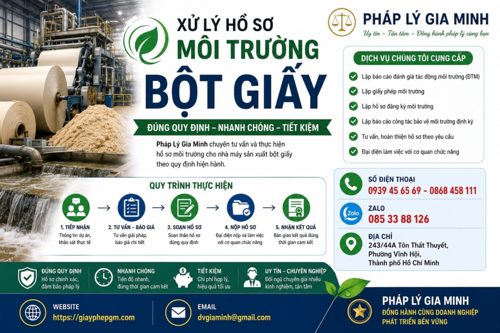 Xử lý hồ sơ môi trường bột giấy