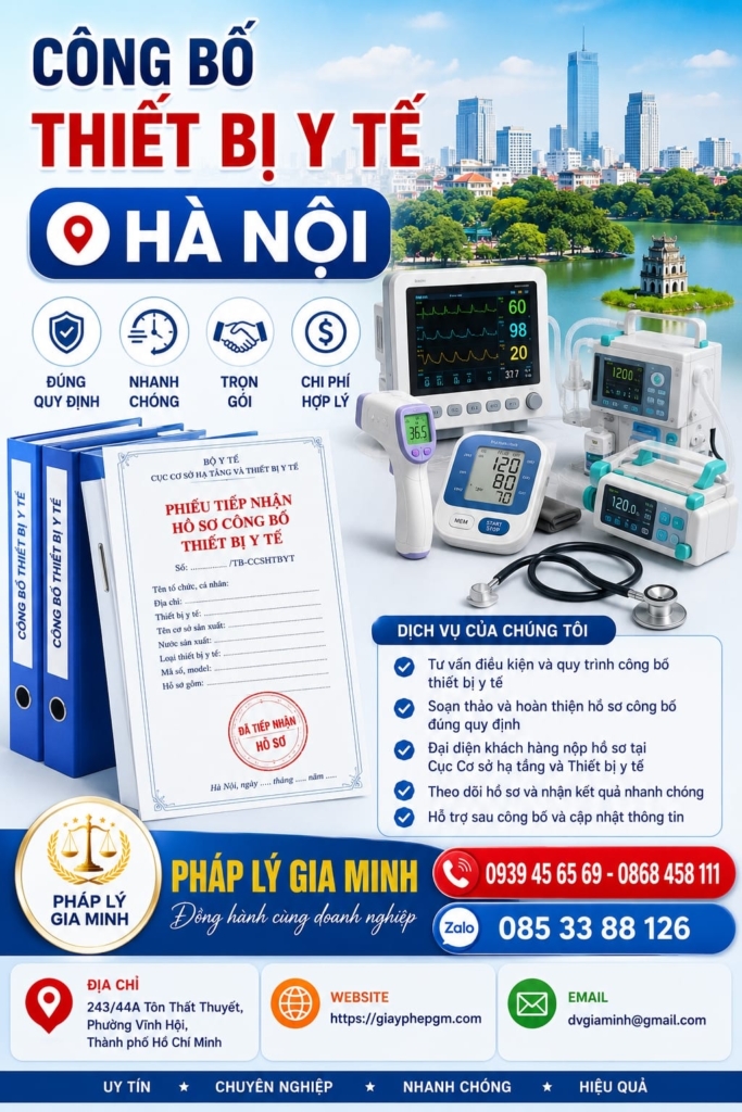 Công bố thiết bị y tế Hà Nội