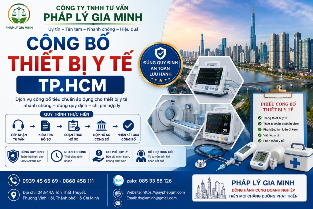 Công bố thiết bị y tế TPHCM