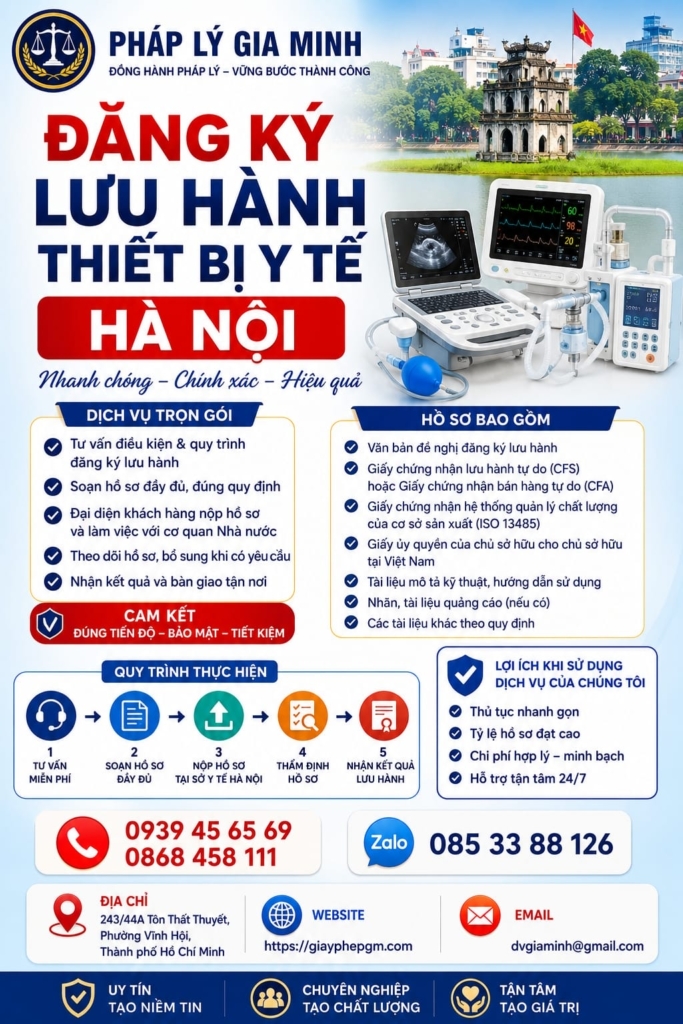 Đăng ký lưu hành thiết bị y tế Hà Nội