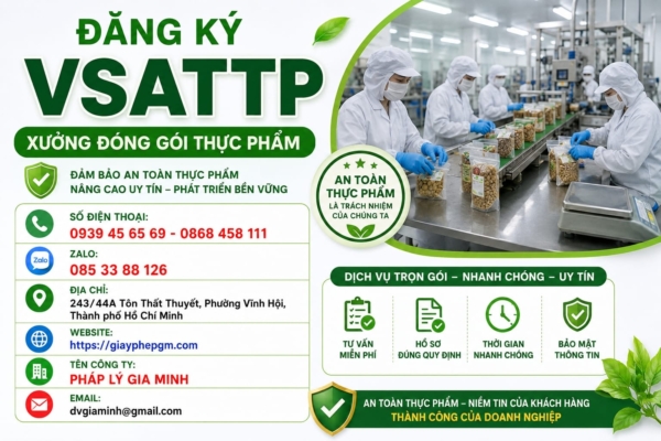 Dịch vụ xin giấy VSATTP cho cơ sở đóng gói thực phẩm trọn gói – Đúng quy định