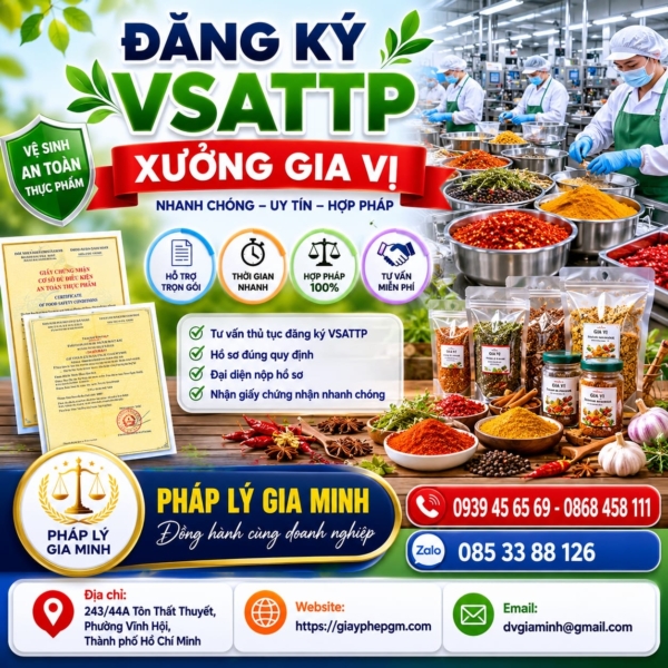 Xin giấy VSATTP cho cơ sở sản xuất gia vị đúng quy định mới nhất