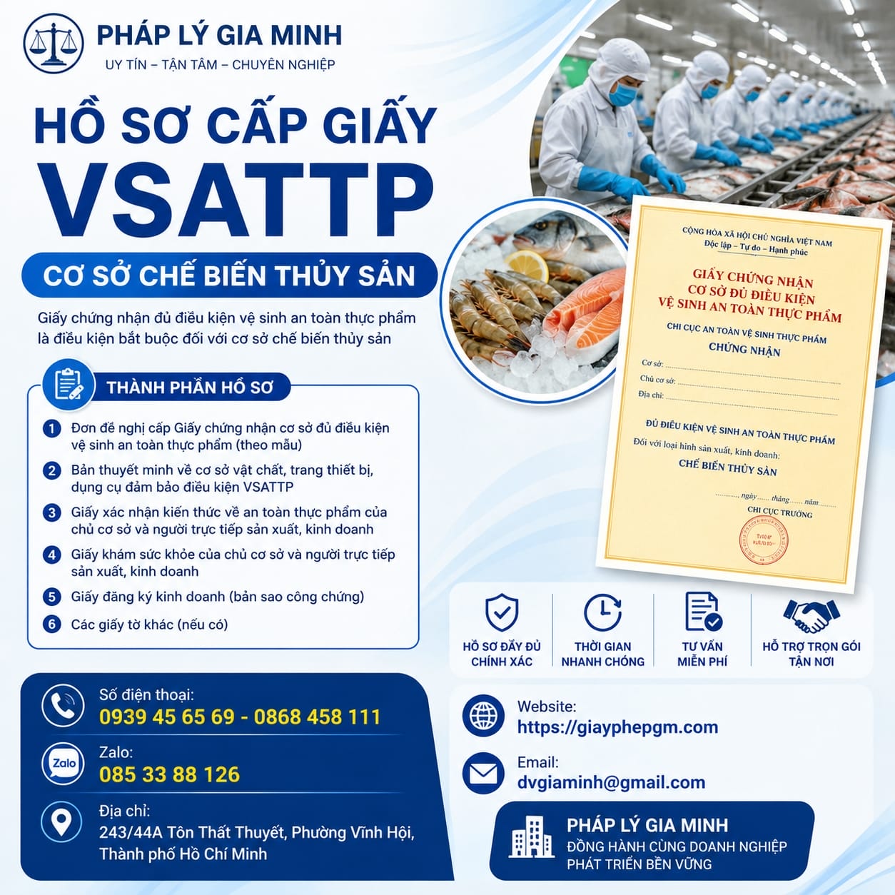 Vsattp Thủ tục giấy VSATTP cho xưởng chế biến thủy sản | Hồ sơ – Điều kiện ...
