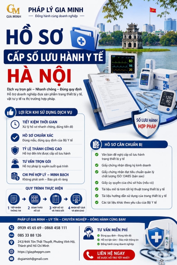 Hồ sơ cấp số lưu hành y tế Hà Nội