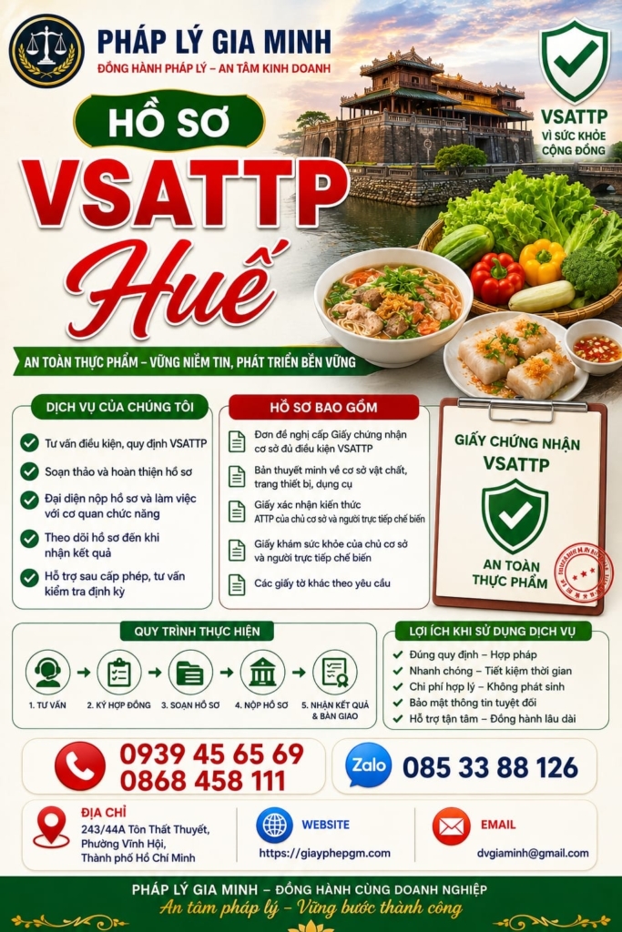Hồ sơ VSATTP Huế