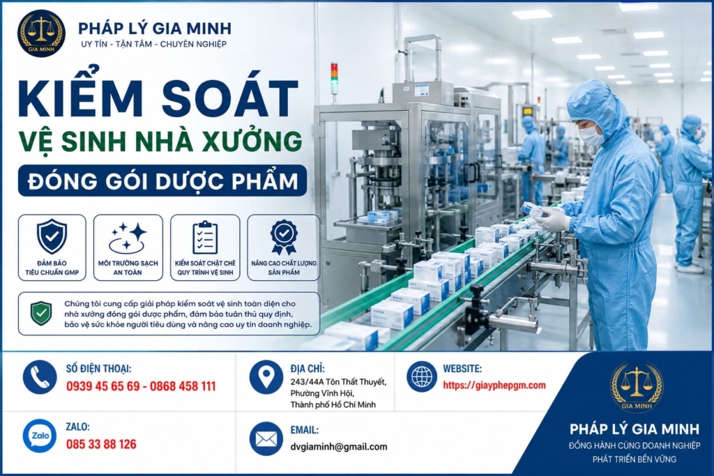Kiểm soát vệ sinh nhà xưởng đóng gói dược phẩm
