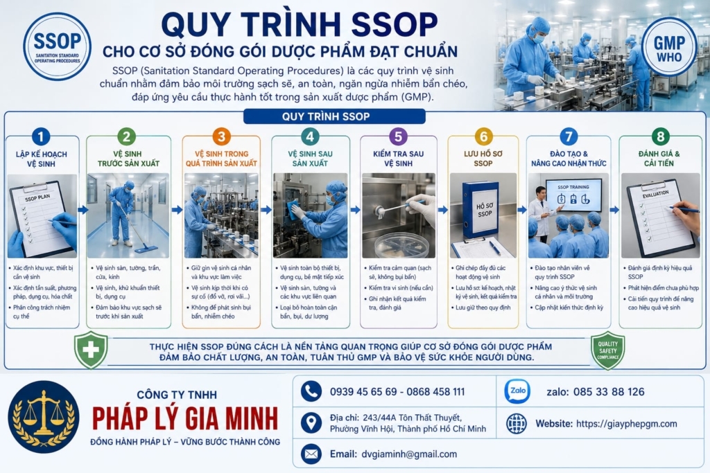 Quy trình SSOP cho cơ sở đóng gói dược phẩm đạt chuẩn
