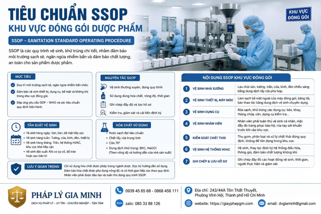 Tiêu chuẩn SSOP cho khu vực đóng gói dược phẩm
