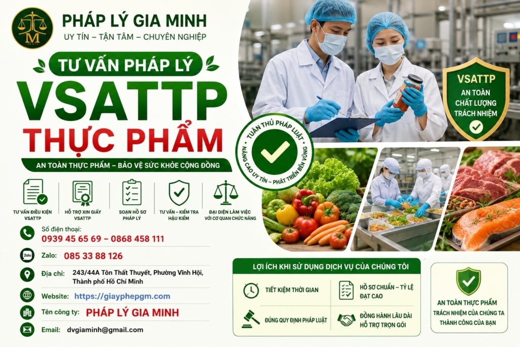 Tư vấn pháp lý VSATTP thực phẩm