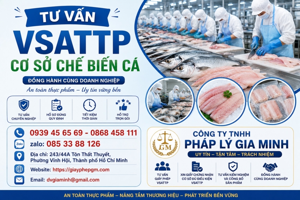 Tư vấn VSATTP cơ sở chế biến cá