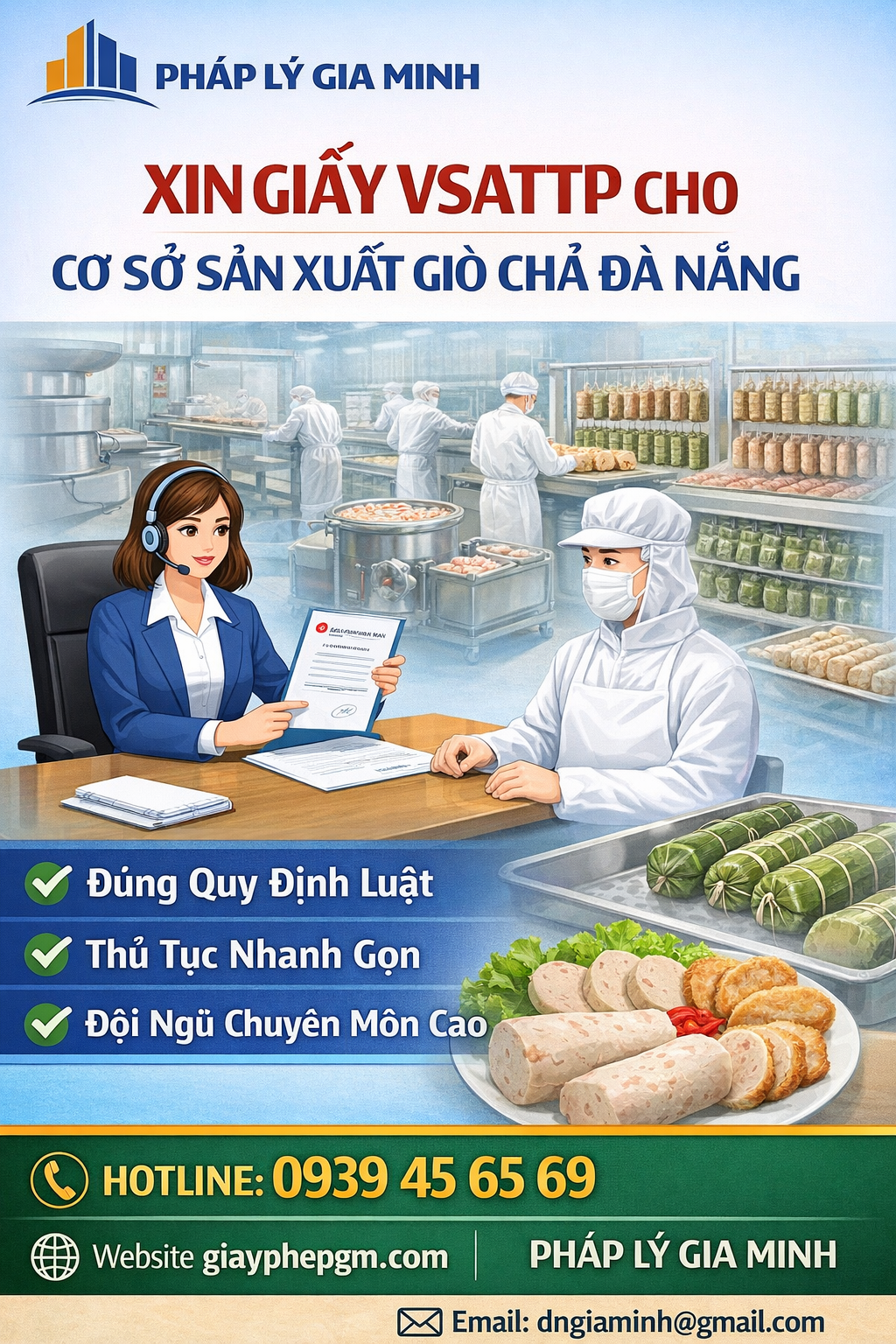 Thủ tục VSATTP cho xưởng chế biến thực phẩm Đà Nẵng