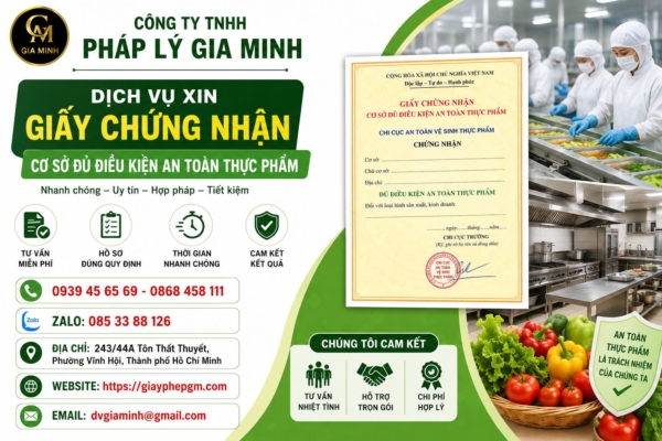 Xin Giấy Chứng Nhận Cơ Sở Đủ Điều Kiện An Toàn Thực Phẩm – Chìa Khóa Pháp Lý Để Kinh Doanh Thực Phẩm Bền Vững