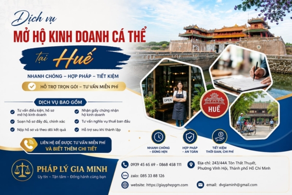 Mở hộ kinh doanh cá thể tại Huế: Hồ sơ, thủ tục cần chuẩn bị