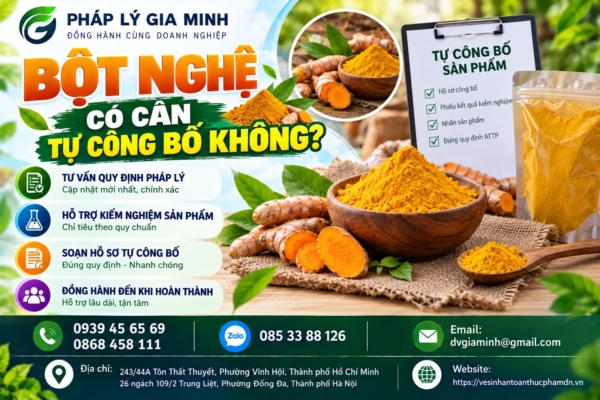 Bột nghệ có cần tự công bố sản phẩm không?