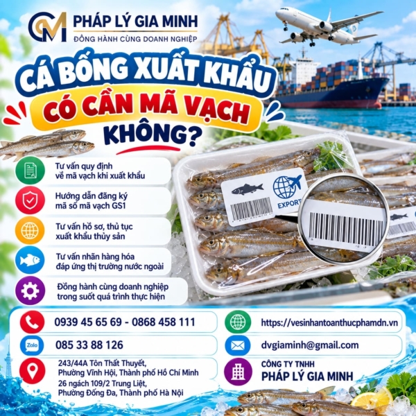 Cá bống xuất khẩu có cần mã vạch không?