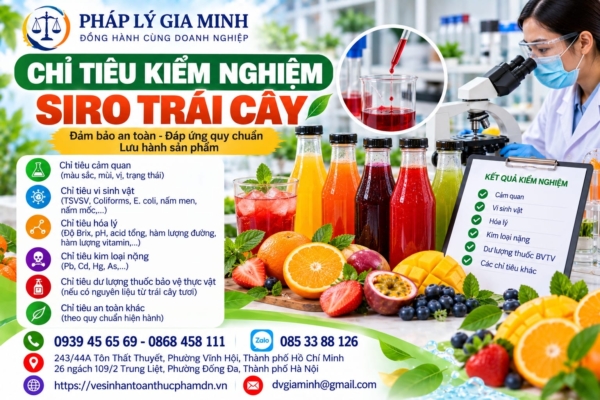 Chỉ tiêu kiểm nghiệm siro trái cây