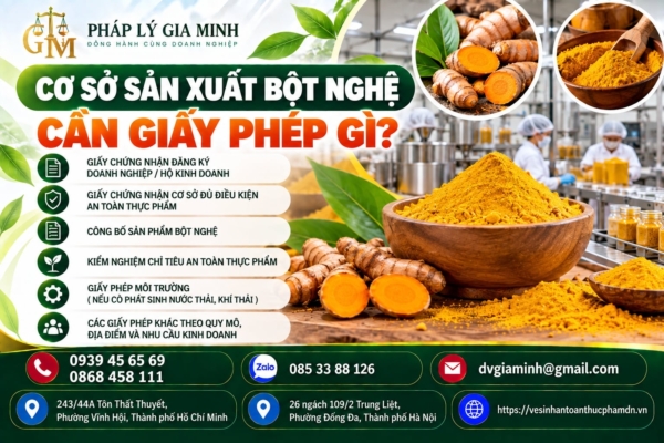 Cơ sở sản xuất bột nghệ cần giấy phép gì?