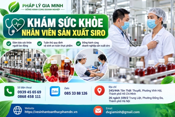 Khám sức khỏe nhân viên sản xuất siro