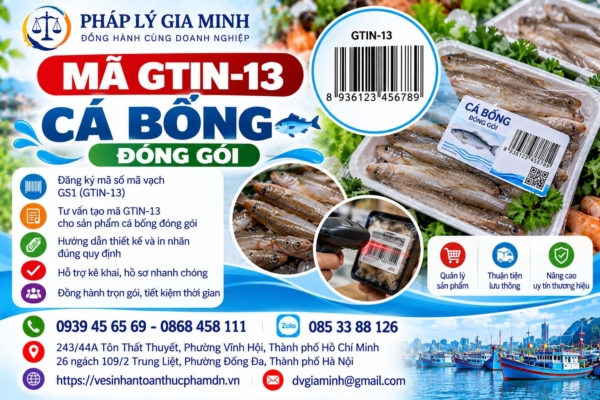 Mã GTIN-13 cho cá bống đóng gói