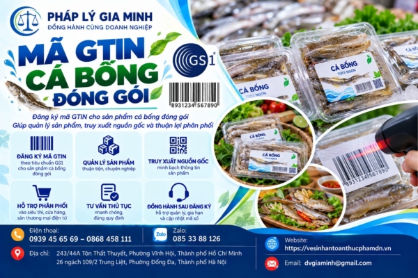 Mã GTIN cho cá bống đóng gói