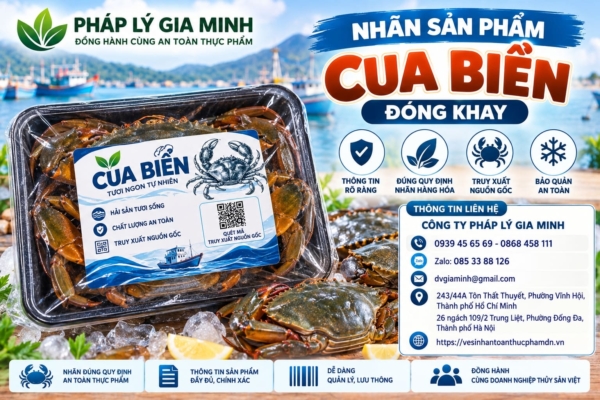 Nhãn cua biển đóng khay