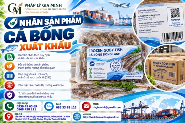 Nhãn sản phẩm cá bống xuất khẩu